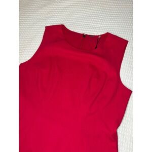 Elie Tahari Marley Sheath Dress Womens 14 Rouge Pink Sleeveless Seamed NEW
